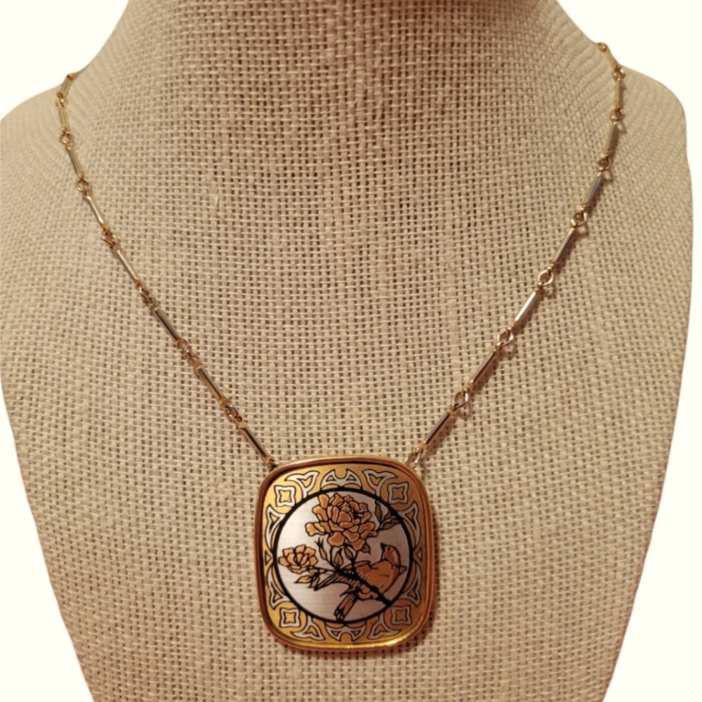 Reed and Barton Damascene necklace